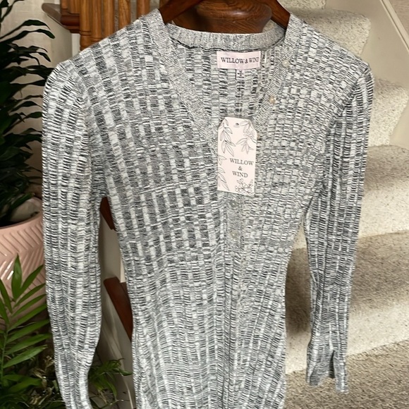 NWT Willow & Wind Gray Ribbed Dress - Picture 2 of 9